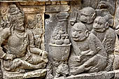 Prambanan - Ramayana reliefs of Shiva Temple. 